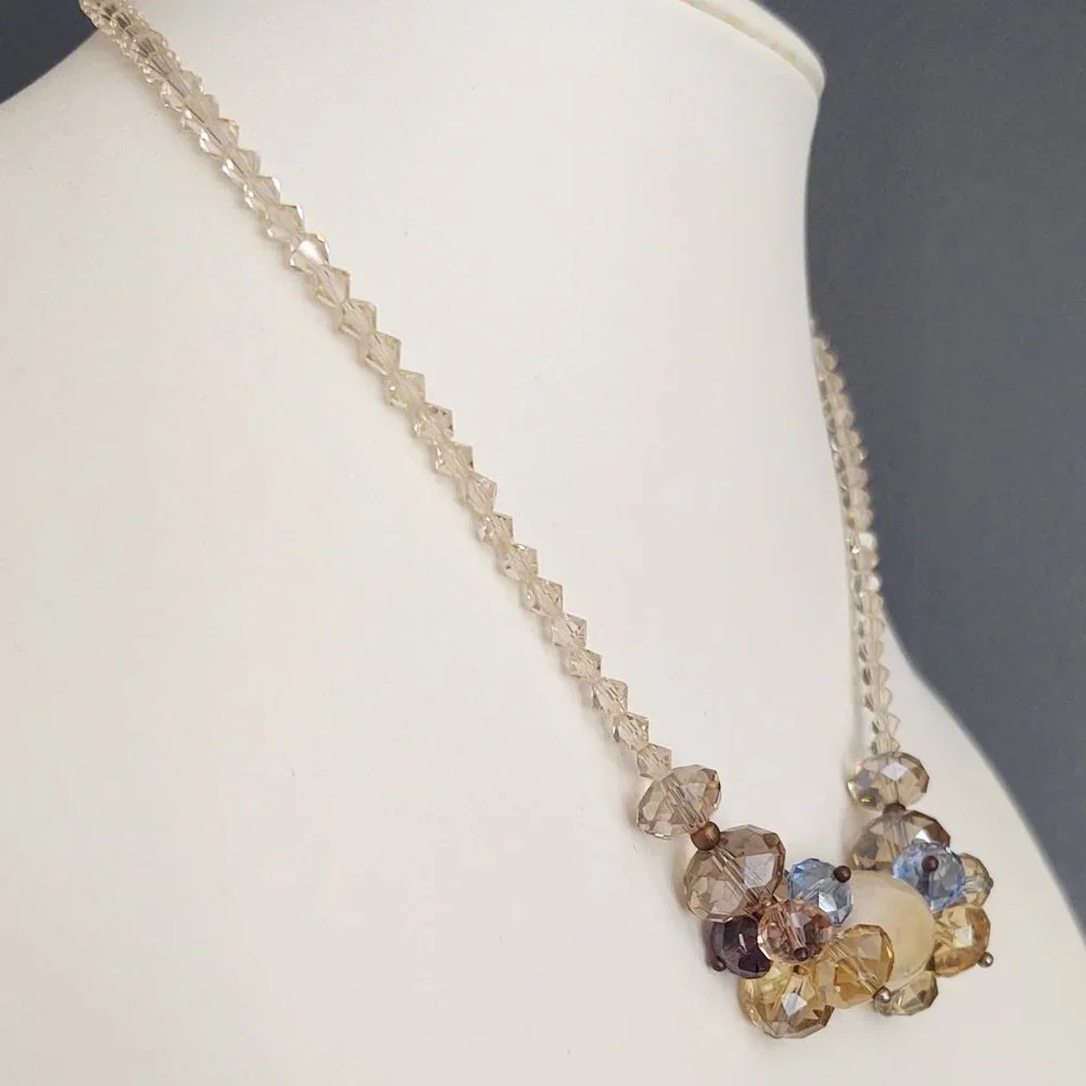 Crystal and stone necklace